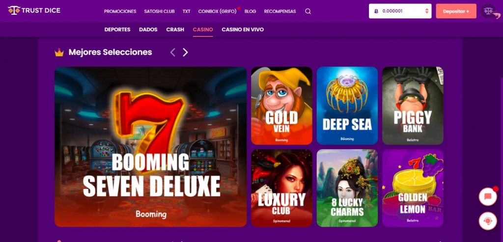 depositar dinero trustdice