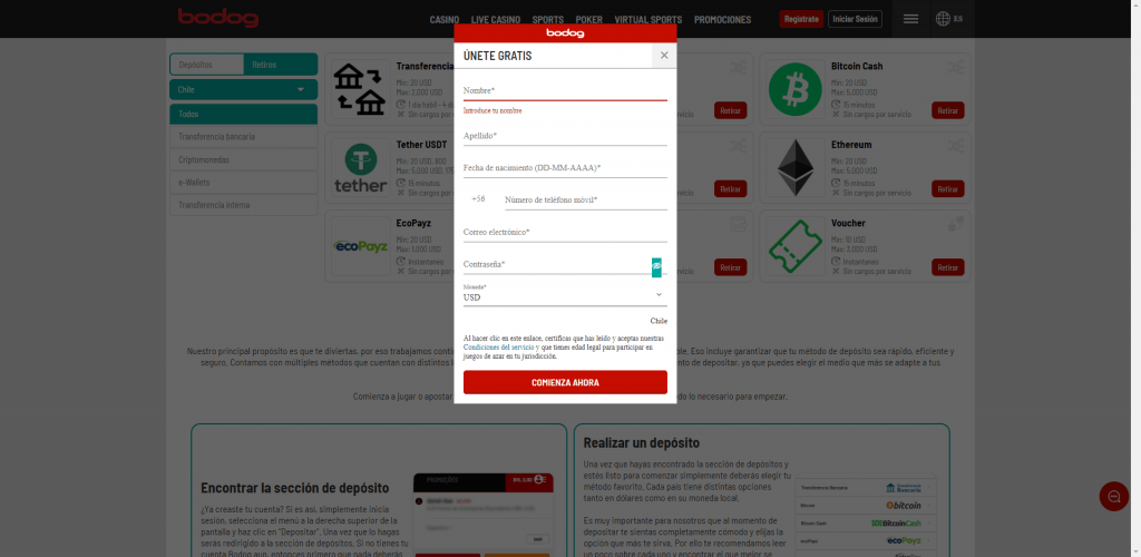 bodog como retirar dinero