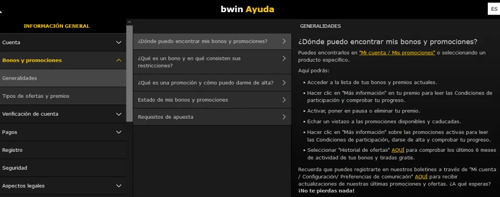 bwin códigos de promoción