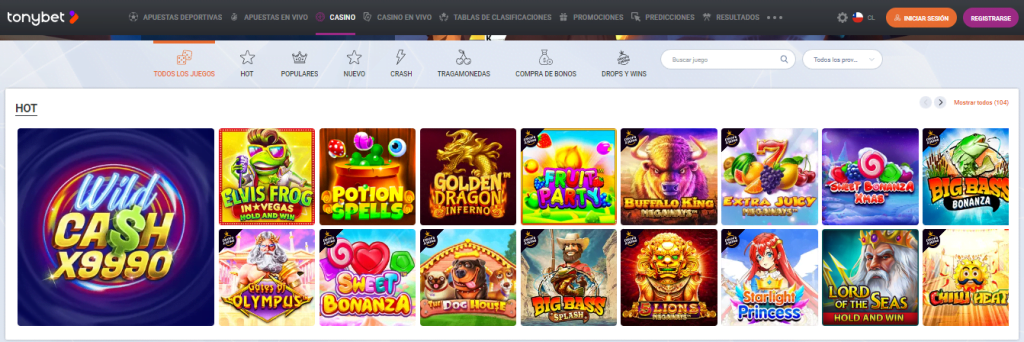 tonybet oferta slots