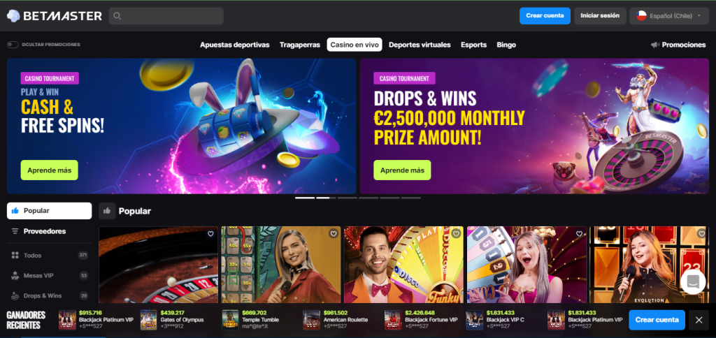 betmaster app móvil