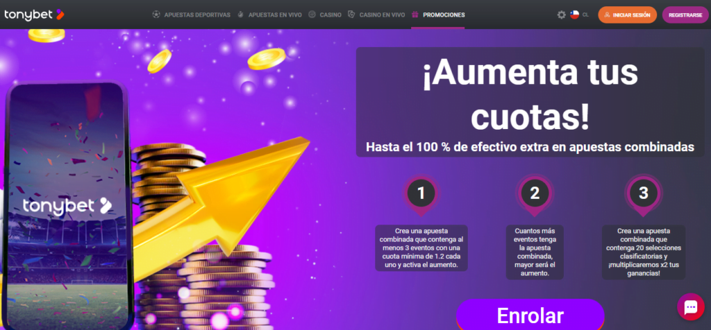 tonybet bono apuestas multiples