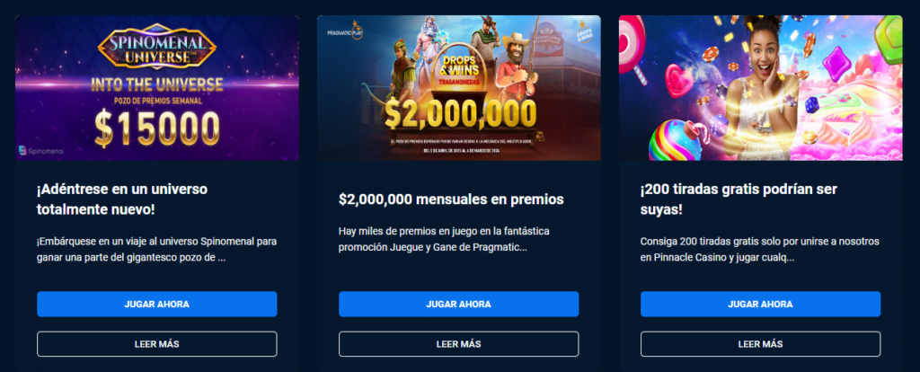 PINNACLE mejores juegos slots