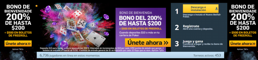betfair bono bienvenida poker