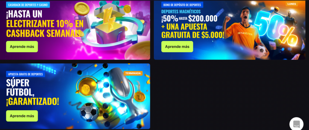 betmaster oferta deportes