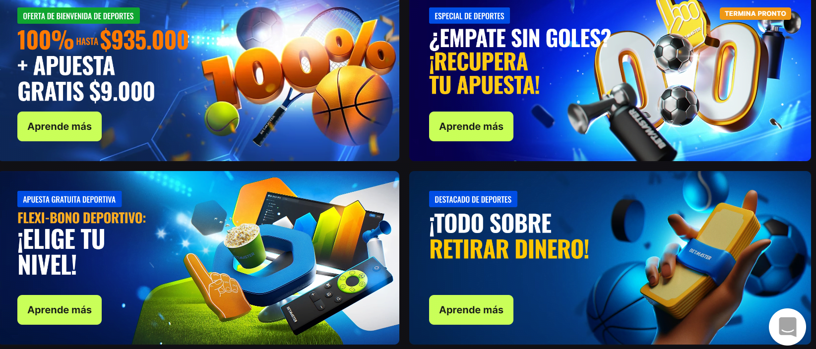betmaster promociones deportes
