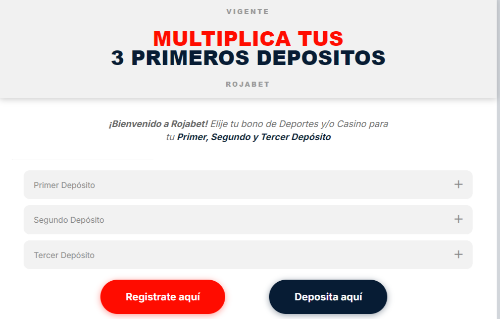 rojabet bono segundo depósito