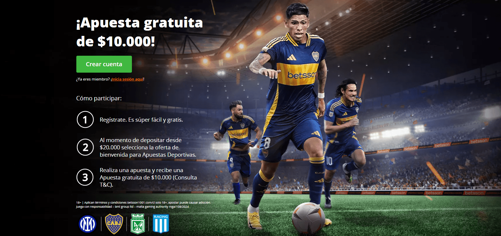 betsson bono fútbol