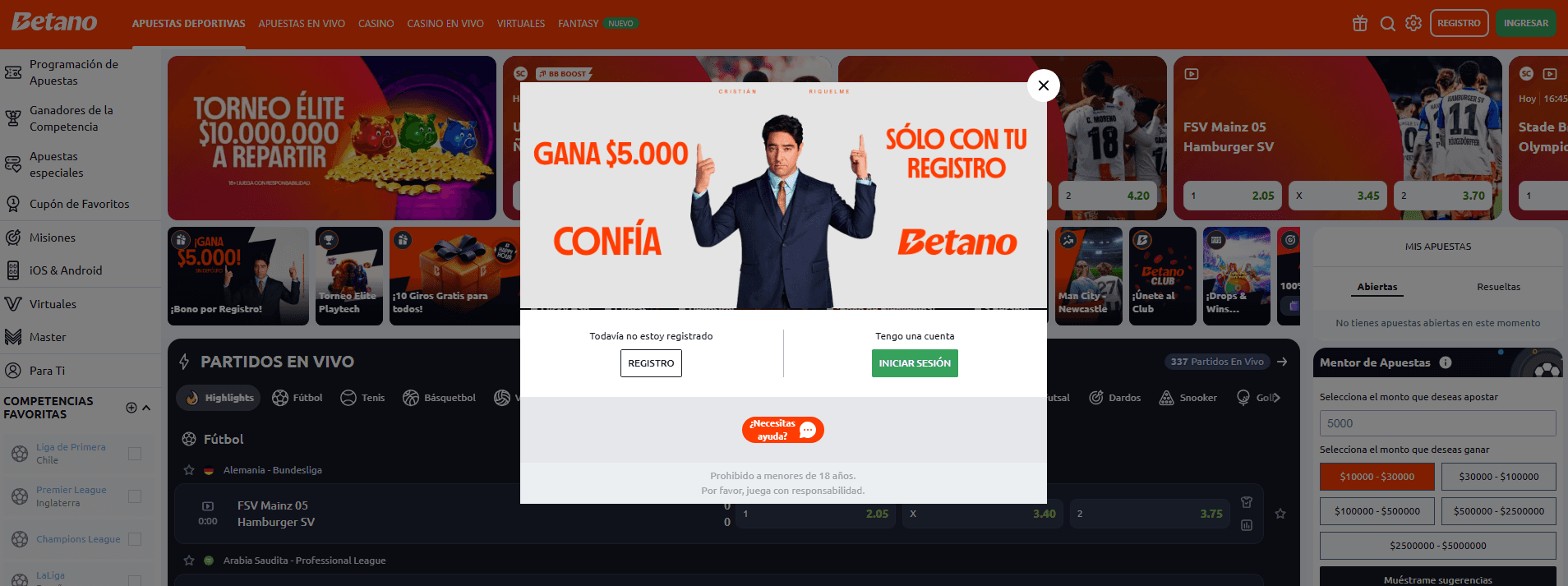 betano bono sin depósito casino